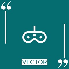 gamepad vector icon Linear icon. Editable stroke line