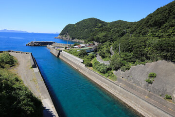 Fototapeta na wymiar 愛媛県愛南町　船越運河の風景