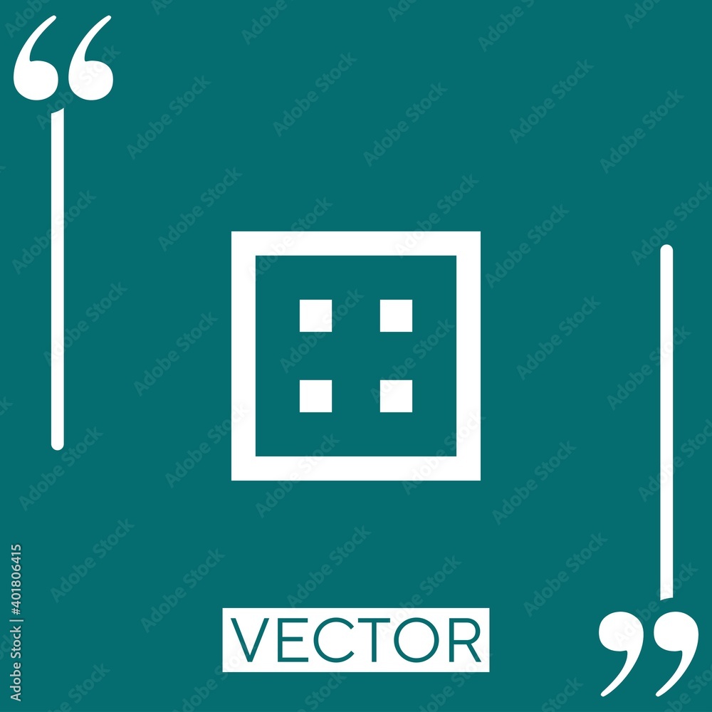 Poster table vector icon linear icon. editable stroke line
