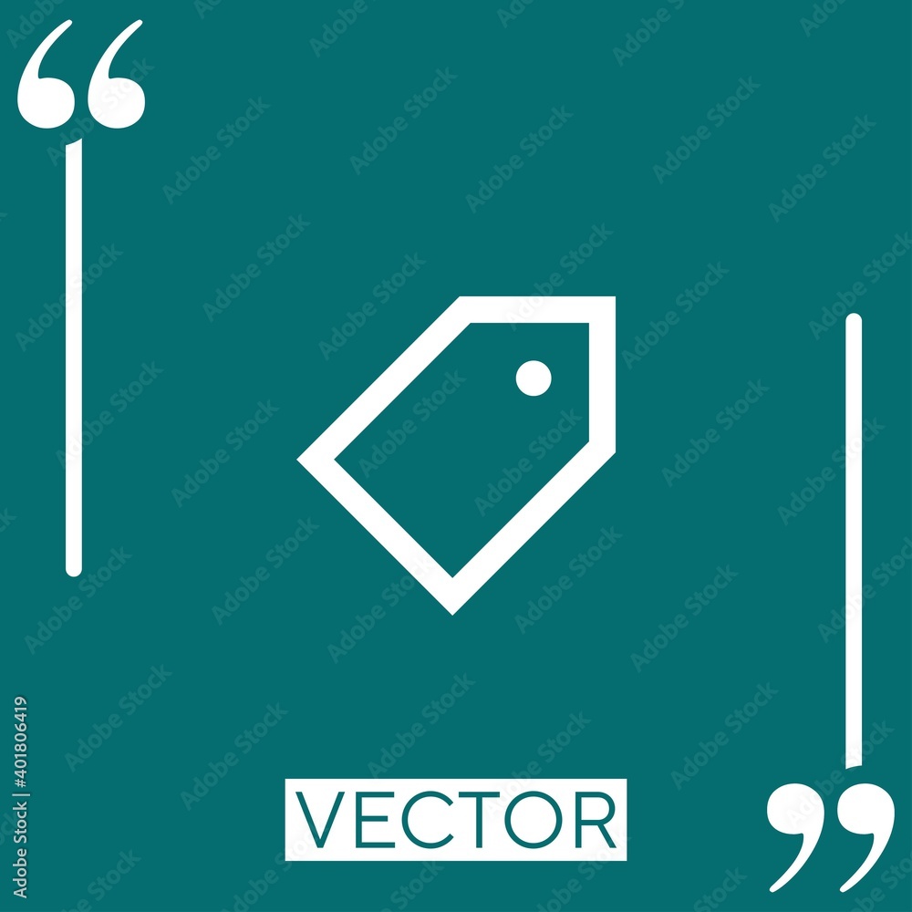 Poster tag vector icon linear icon. editable stroke line