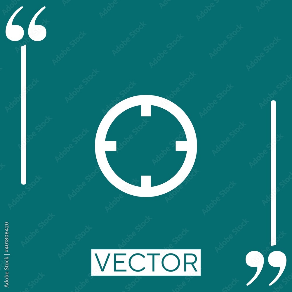 Poster target vector icon linear icon. editable stroke line