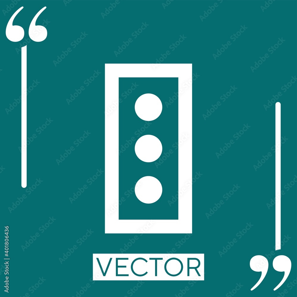 Poster traffic light vector icon linear icon. editable stroke line