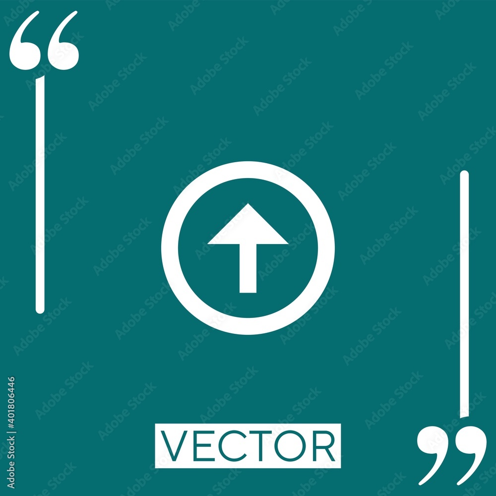 Poster upload vector icon linear icon. editable stroke line