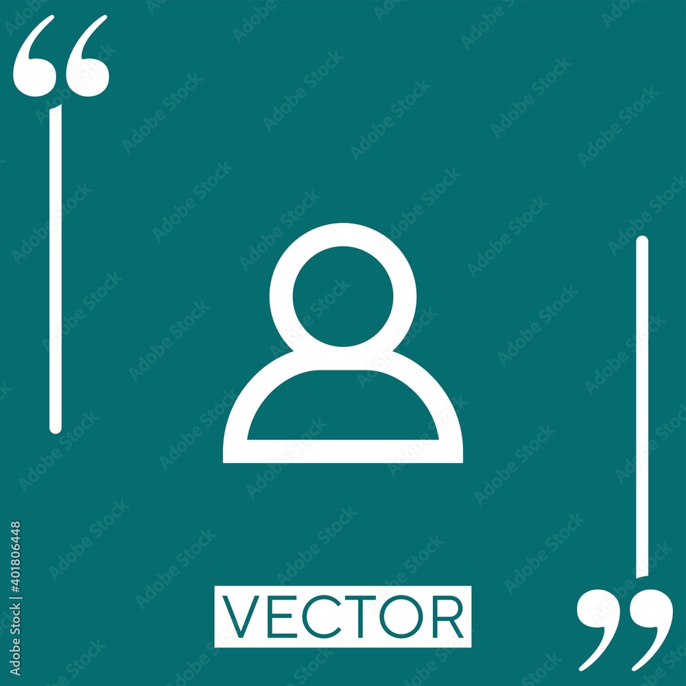 Poster user vector icon linear icon. editable stroke line