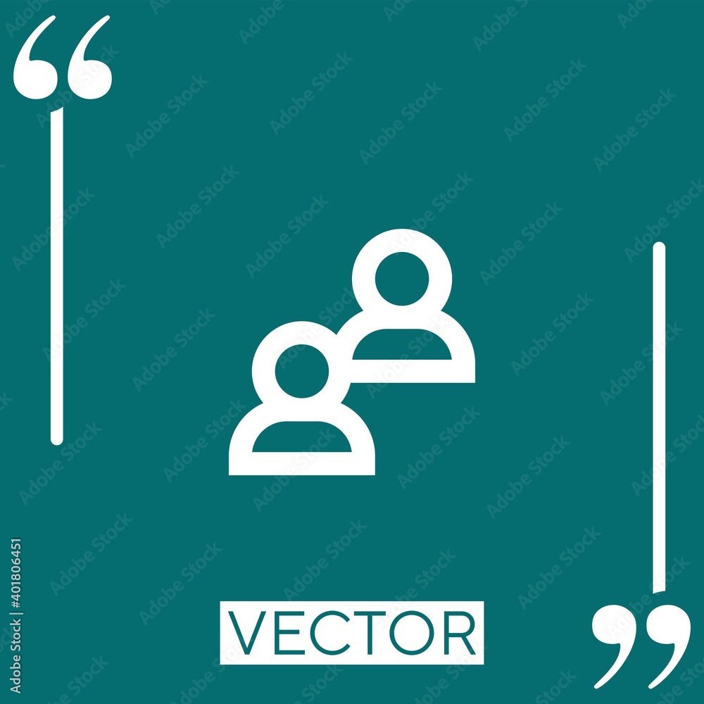 Poster user vector icon linear icon. editable stroke line