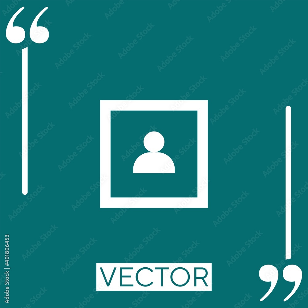 Poster user vector icon linear icon. editable stroke line