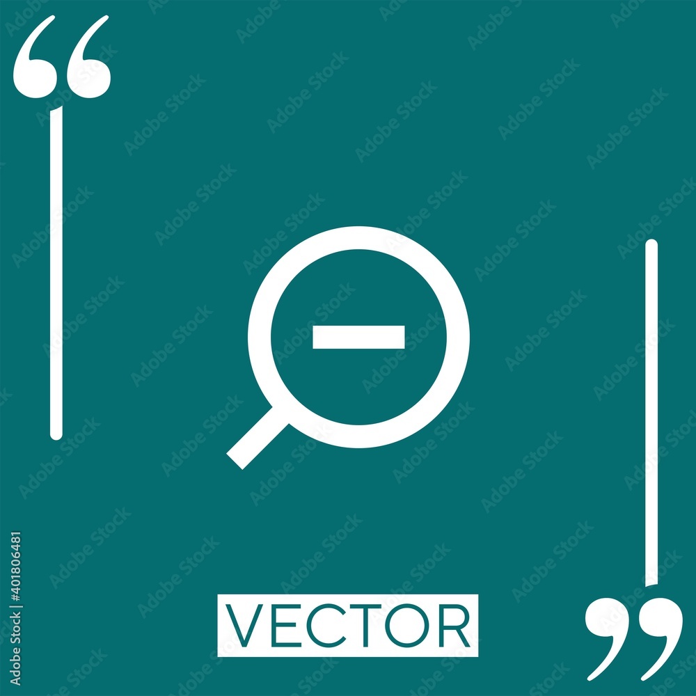 Poster zoom out vector icon linear icon. editable stroke line