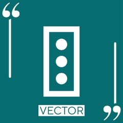 traffic light vector icon Linear icon. Editable stroke line
