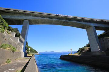 愛媛県愛南町　船越運河の風景