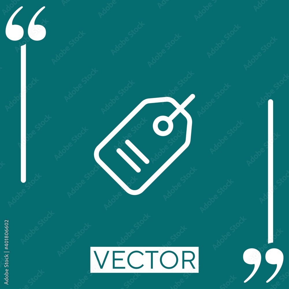Poster tag vector icon linear icon. editable stroke line