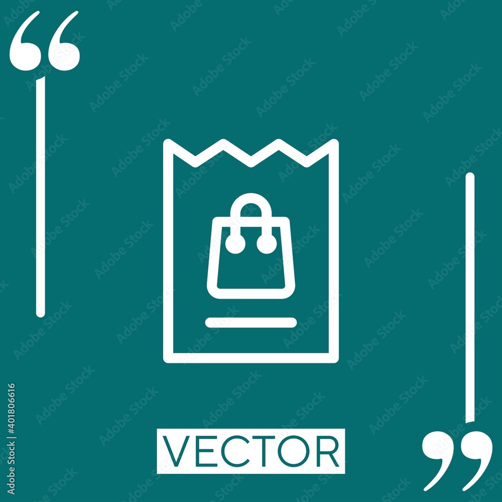 Poster invoice    vector icon Linear icon. Editable stroke line