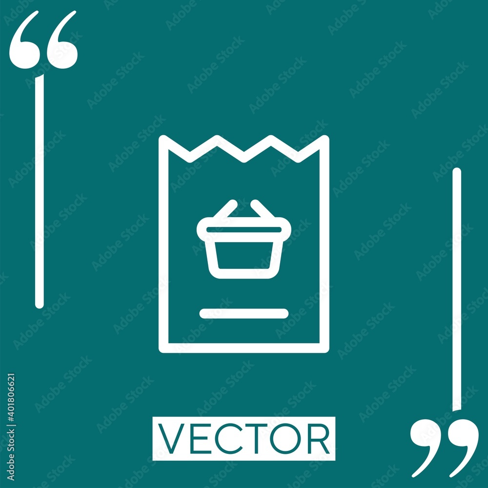 Poster invoice vector icon linear icon. editable stroke line
