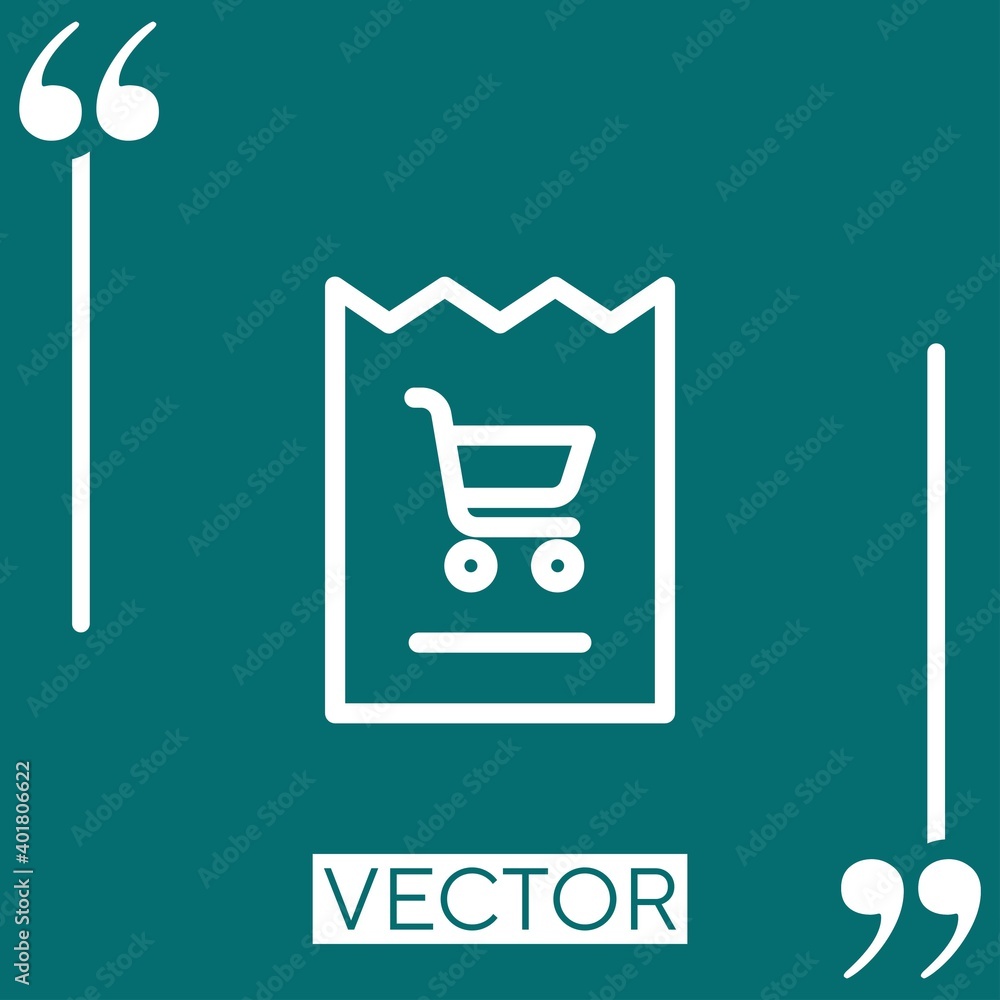 Poster invoice    vector icon Linear icon. Editable stroke line