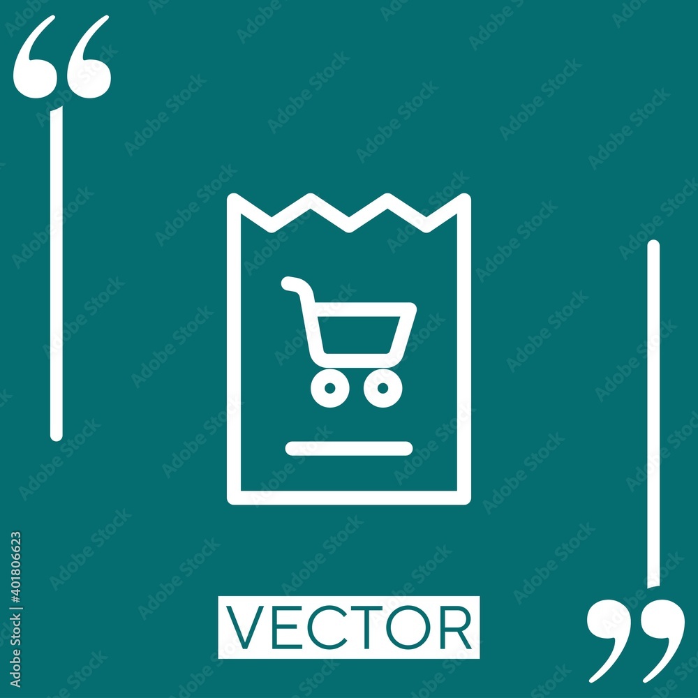 Poster invoice vector icon linear icon. editable stroke line