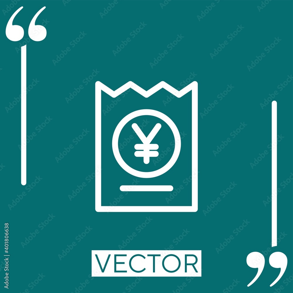 Poster invoice vector icon linear icon. editable stroke line
