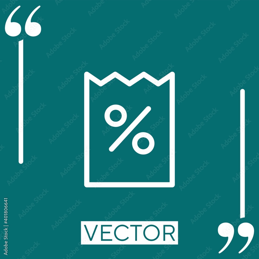 Poster invoice vector icon linear icon. editable stroke line