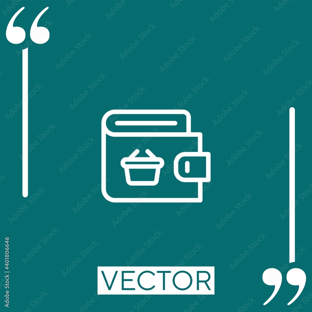 Poster wallet vector icon linear icon. editable stroke line