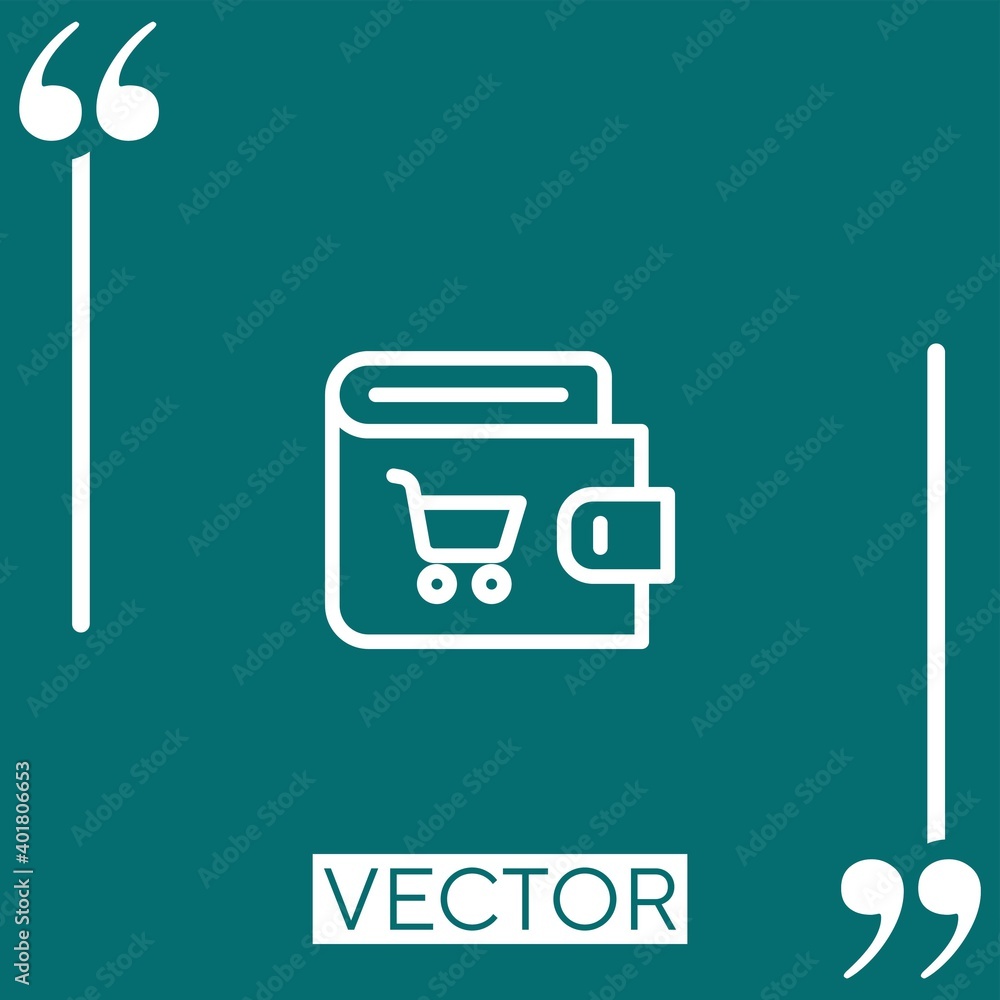 Poster wallet vector icon linear icon. editable stroke line
