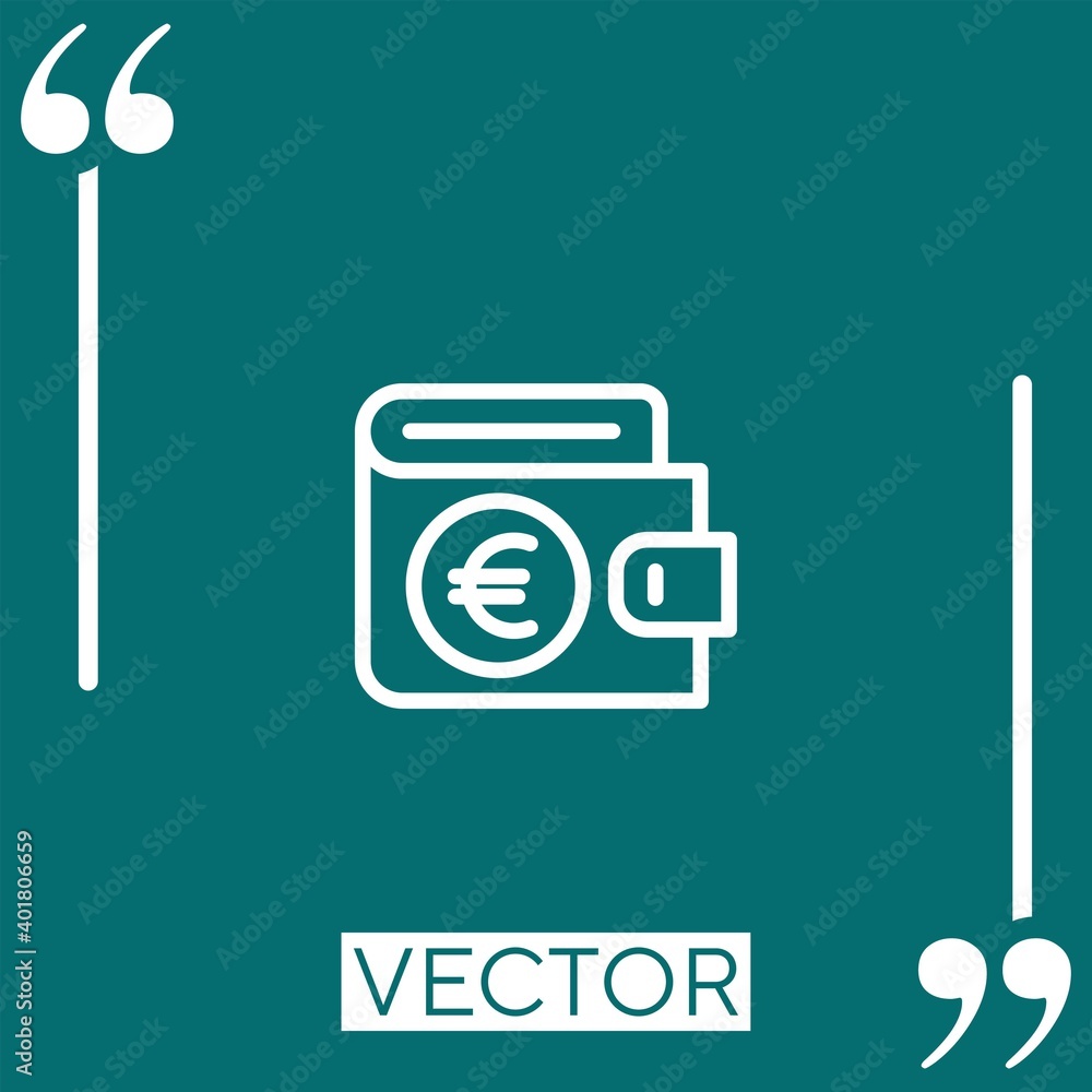 Poster wallet vector icon linear icon. editable stroke line