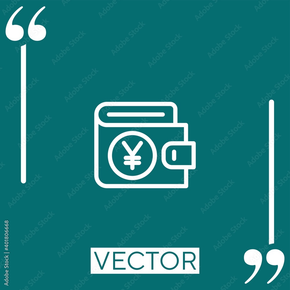 Poster wallet vector icon linear icon. editable stroke line