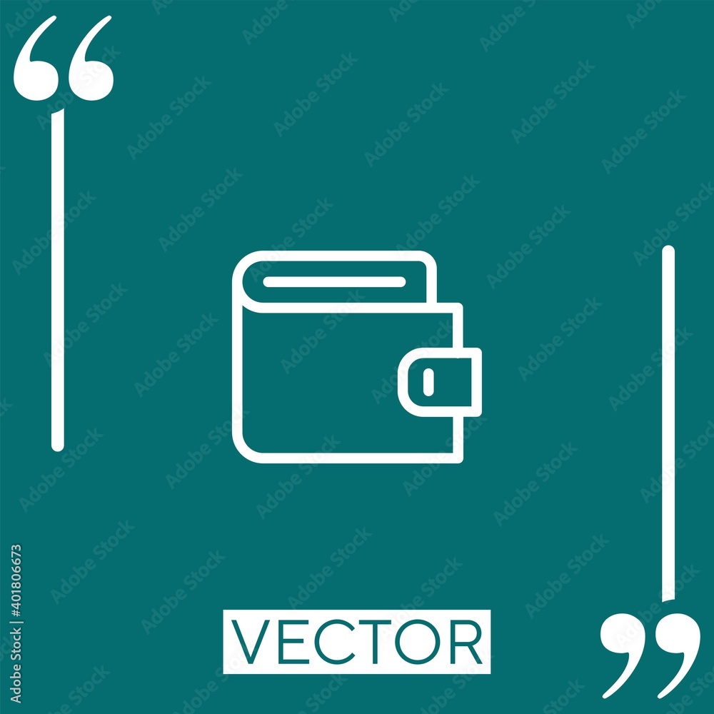 Poster wallet vector icon linear icon. editable stroke line