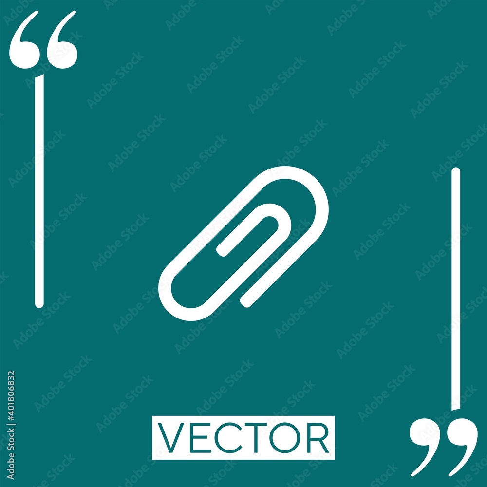 Poster attach clipboard button vector icon linear icon. editable stroke line