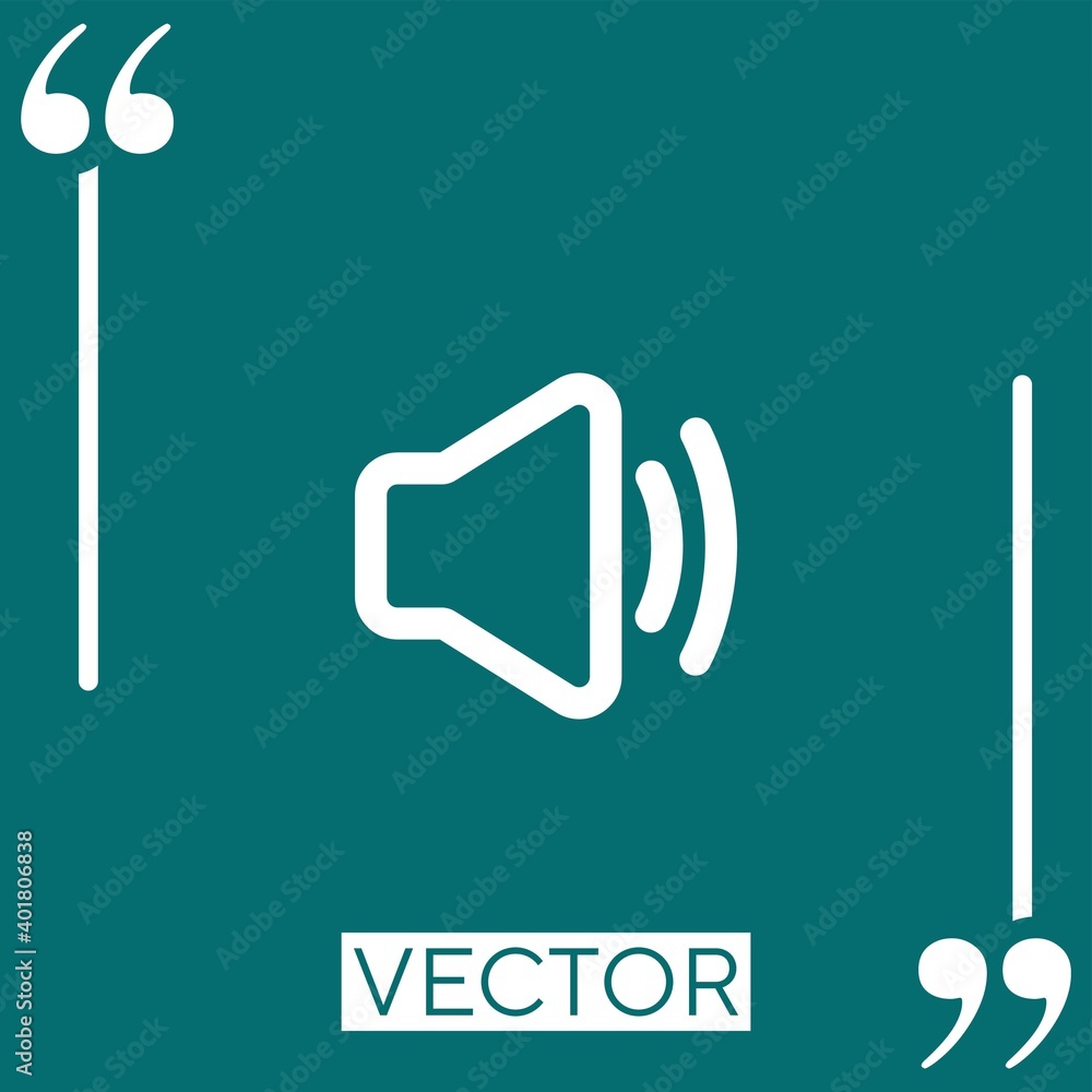Poster audio vector icon linear icon. editable stroke line