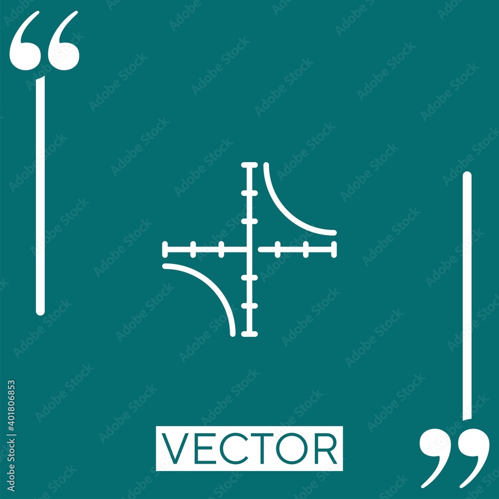 Poster axis vector icon linear icon. editable stroke line