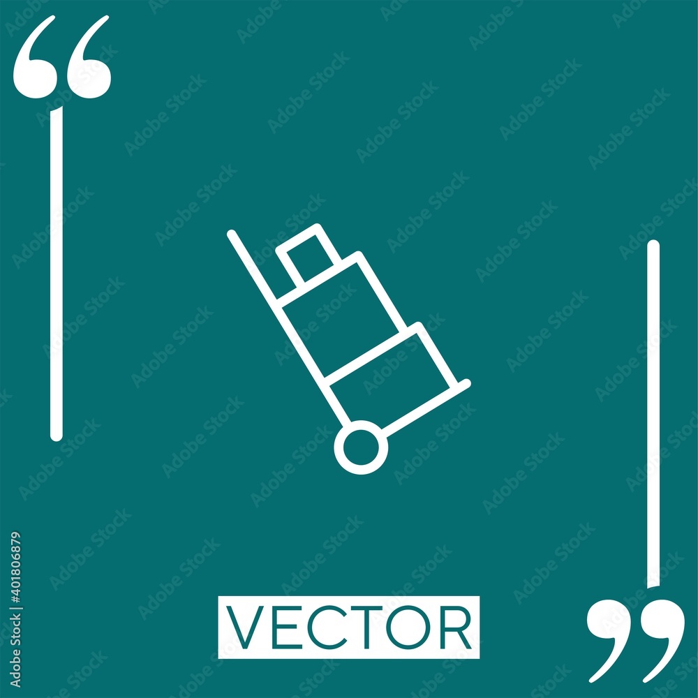 Poster baggage vector icon linear icon. editable stroke line