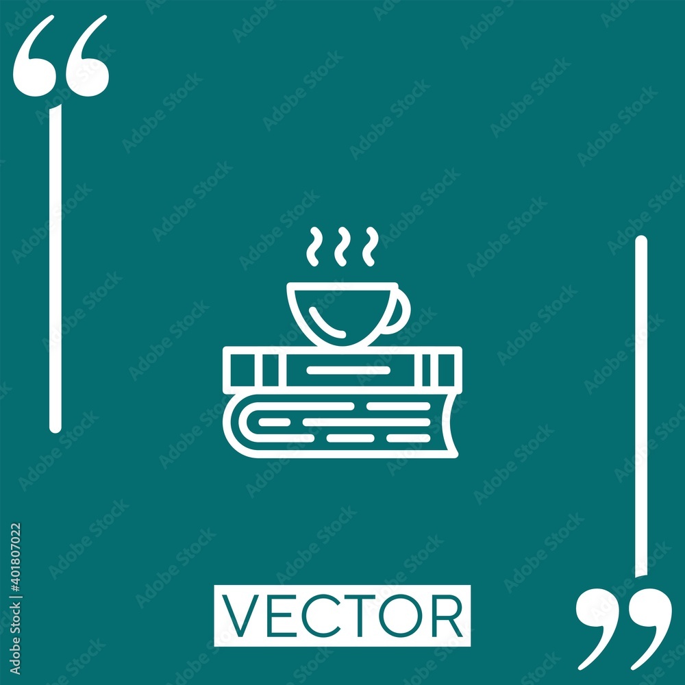 Poster break vector icon linear icon. editable stroke line
