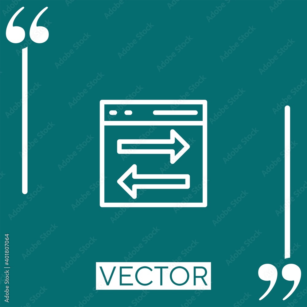 Poster browser vector icon