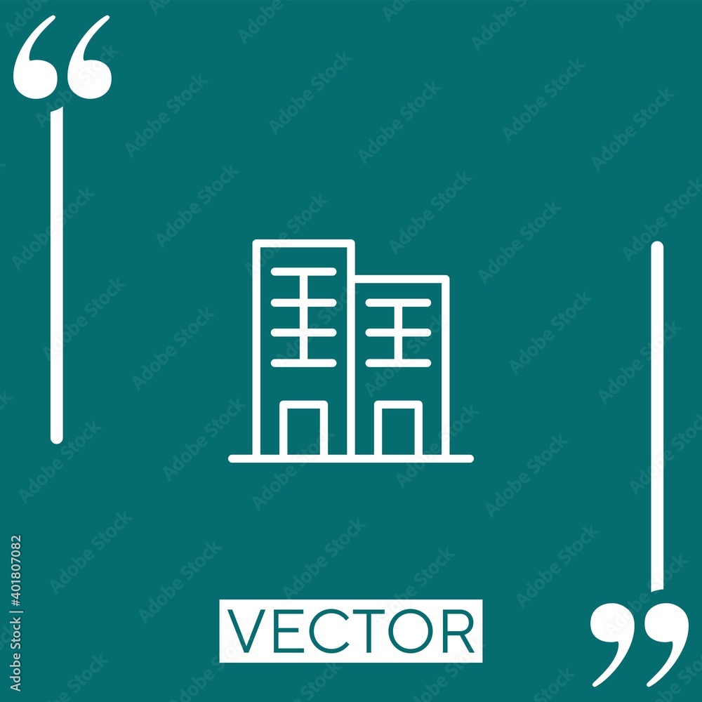 Poster building vector icon