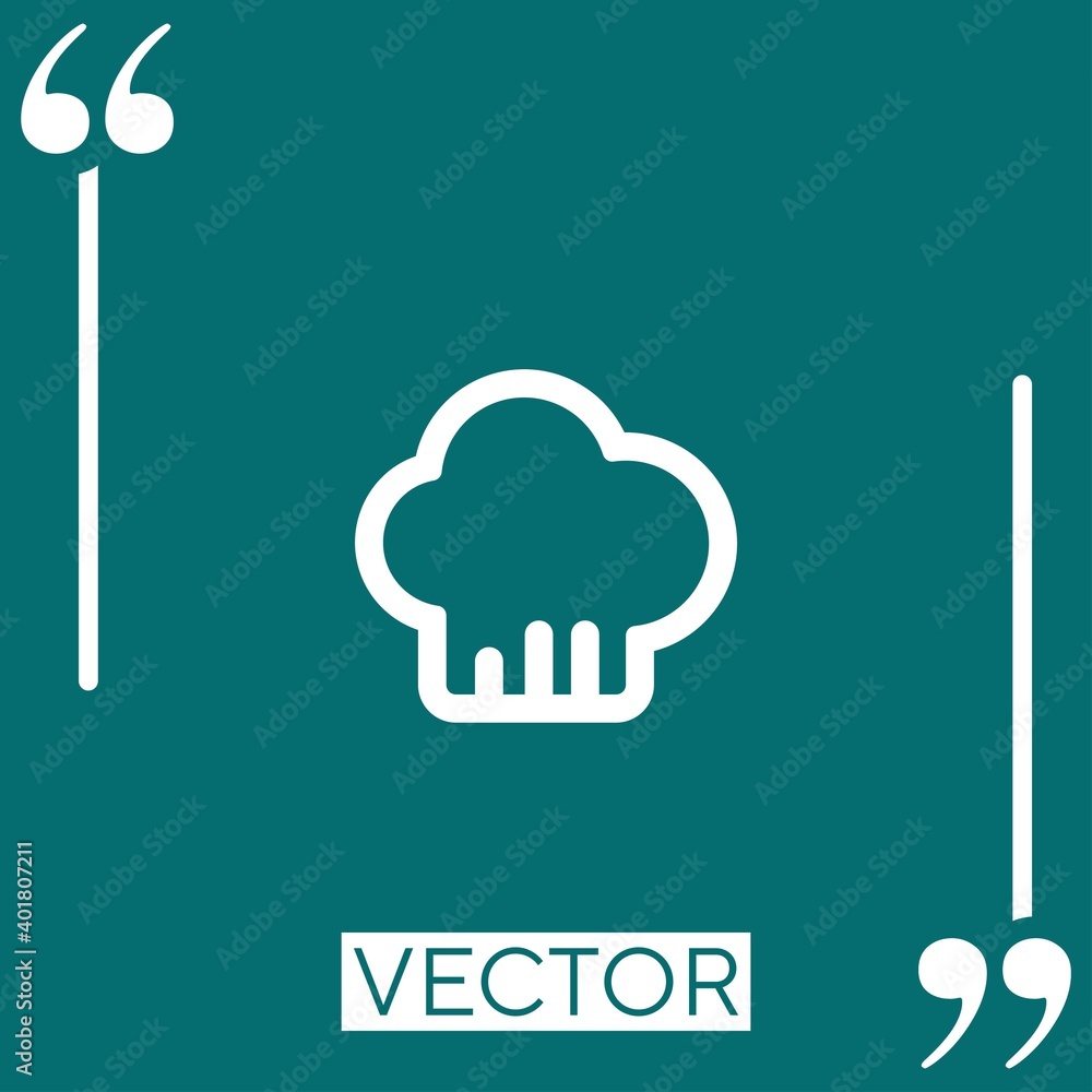 Poster chef hat outline vector icon linear icon. editable stroke line