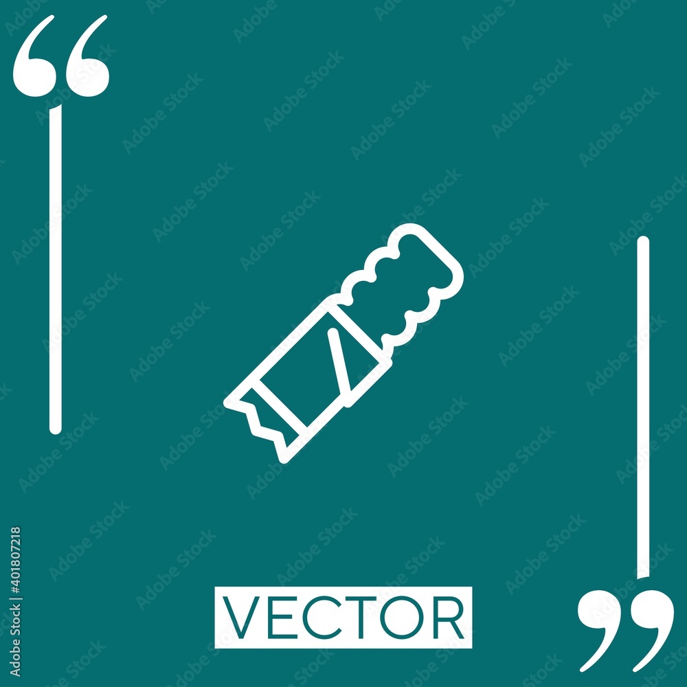 Poster chocolate bar vector icon linear icon. editable stroke line