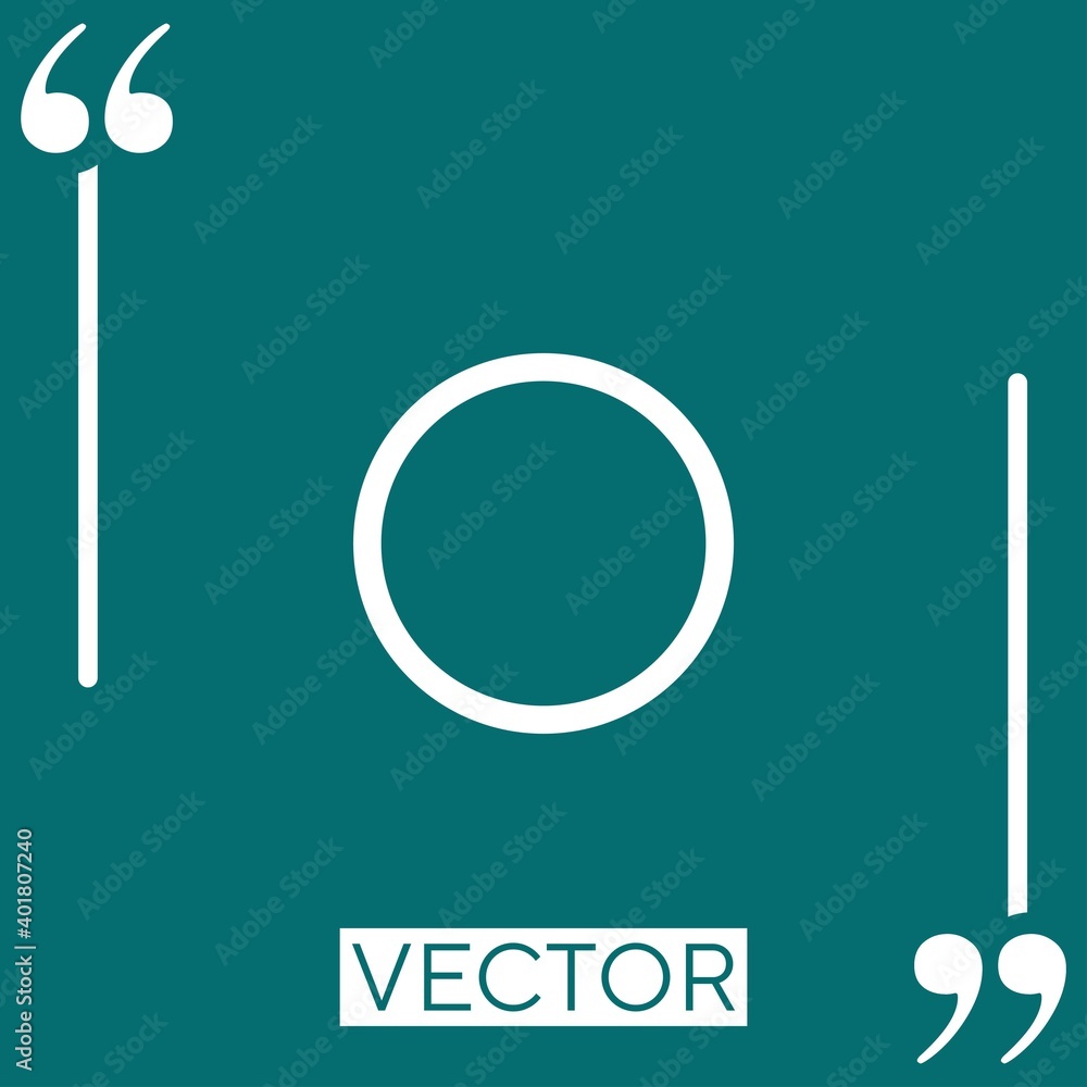 Poster circle outline vector icon linear icon. editable stroke line