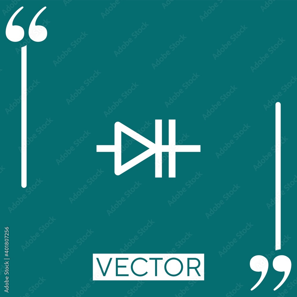 Poster circuit vector icon linear icon. editable stroke line
