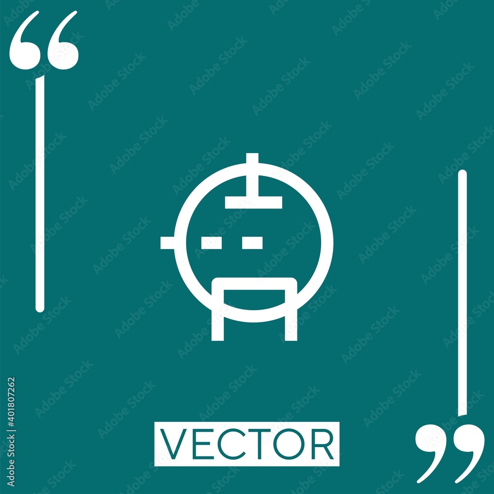 Poster circuit vector icon linear icon. editable stroke line