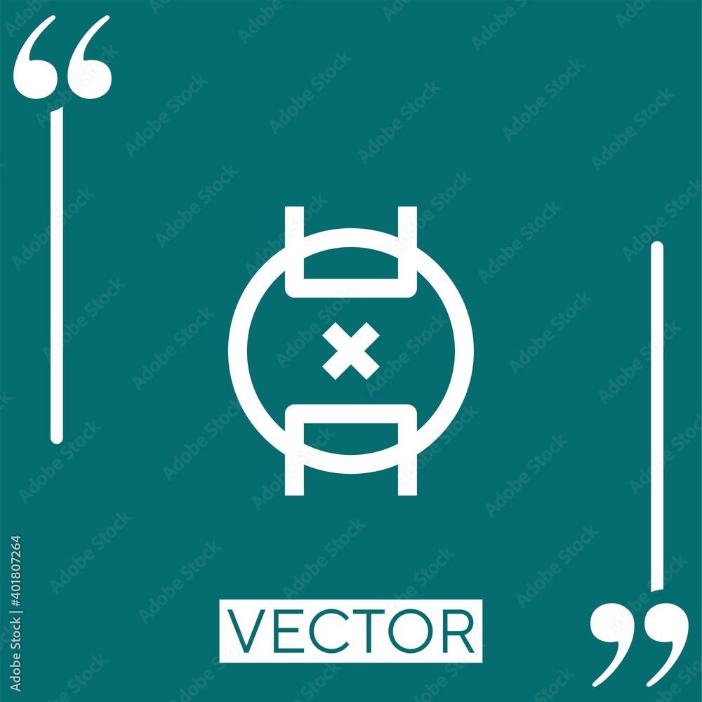 Poster circuit vector icon linear icon. editable stroke line