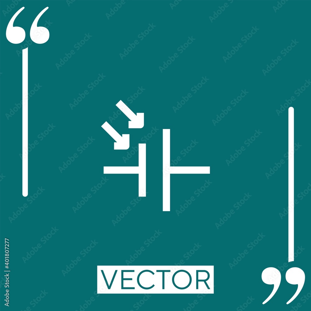 Poster circuit vector icon linear icon. editable stroke line