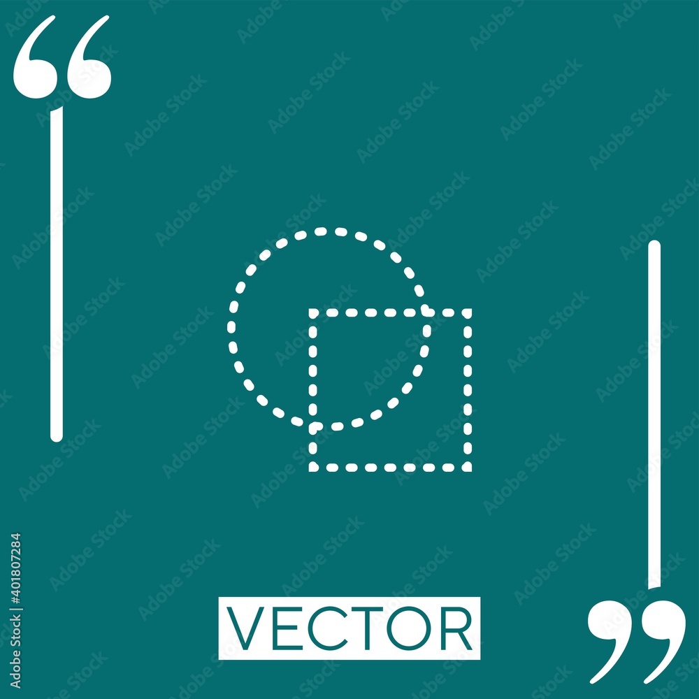 Poster circular vector icon linear icon. editable stroke line