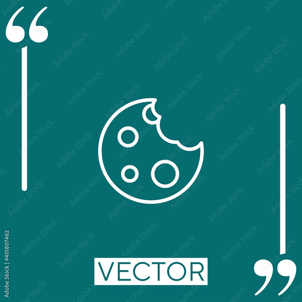 Poster cookie vector icon linear icon. editable stroke line