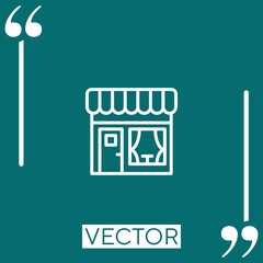 coffee shop vector icon Linear icon. Editable stroke line