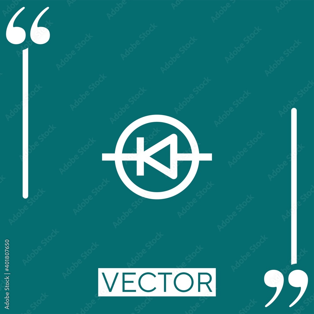 Poster diode vector icon linear icon. editable stroke line
