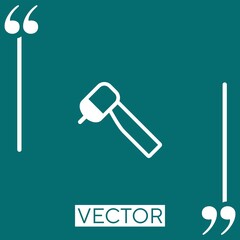 dental drill vector icon Linear icon. Editable stroke line