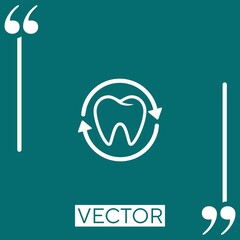 dental review vector icon Linear icon. Editable stroke line