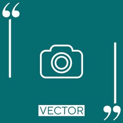 digital photo camera vector icon Linear icon. Editable stroke line