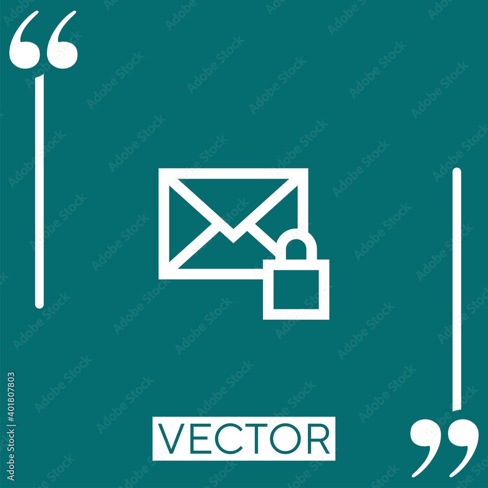 Poster email vector icon linear icon. editable stroke line