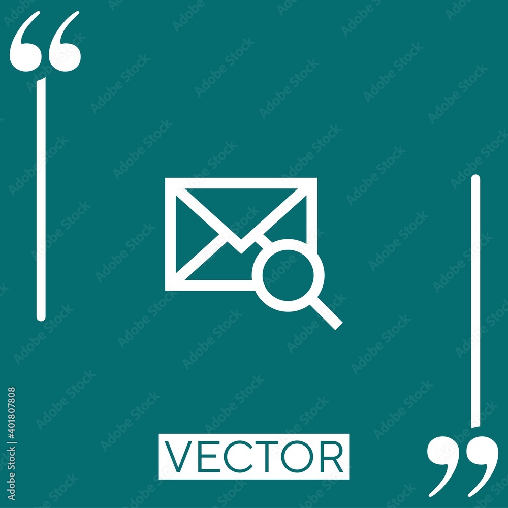 Poster email vector icon linear icon. editable stroke line