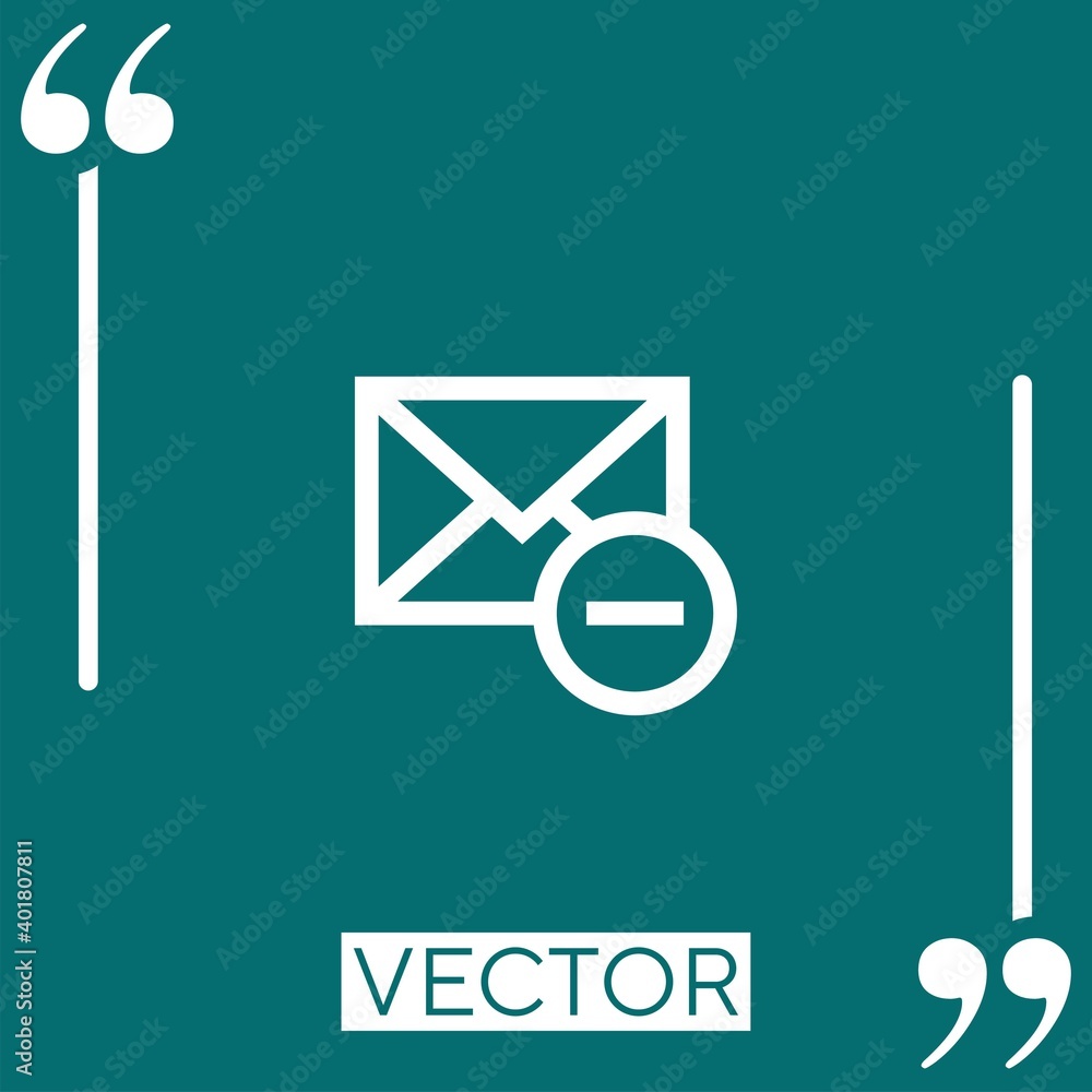 Poster email vector icon linear icon. editable stroke line