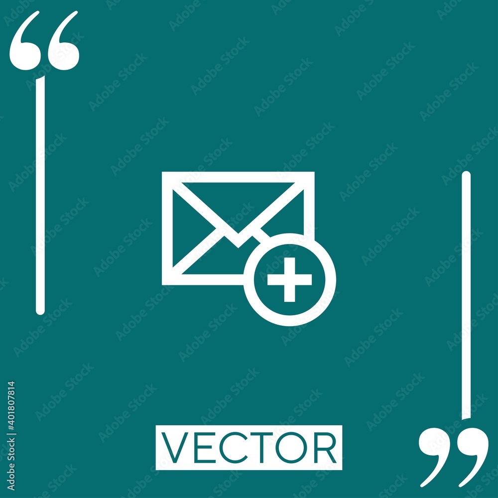 Poster email vector icon linear icon. editable stroke line